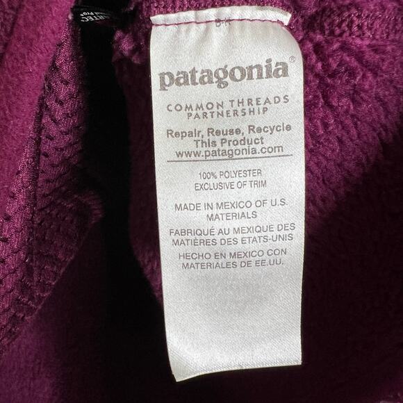 Patagonia Re-Tool Snap-T Fleece Pullover Women’s Small Purple Magenta Polartec - Picture 5 of 7